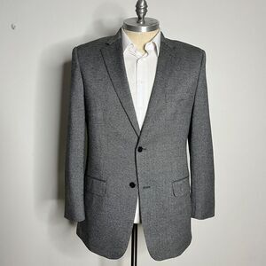 Tasso Elba Blazer Mens 100% Wool Gray 44L‎